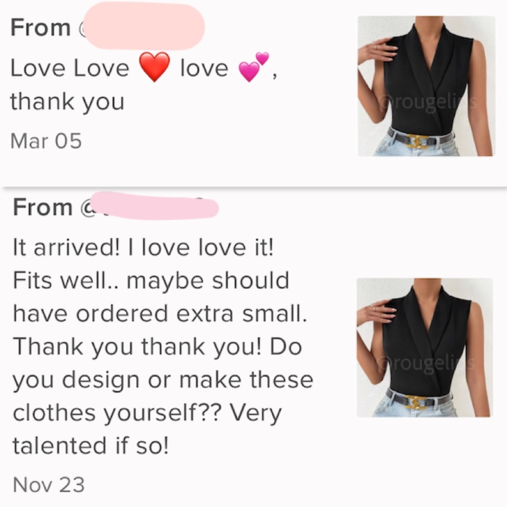 Black Bodysuit V-Neck Overlapping Collar Sleeveless - Picture 8 of 9